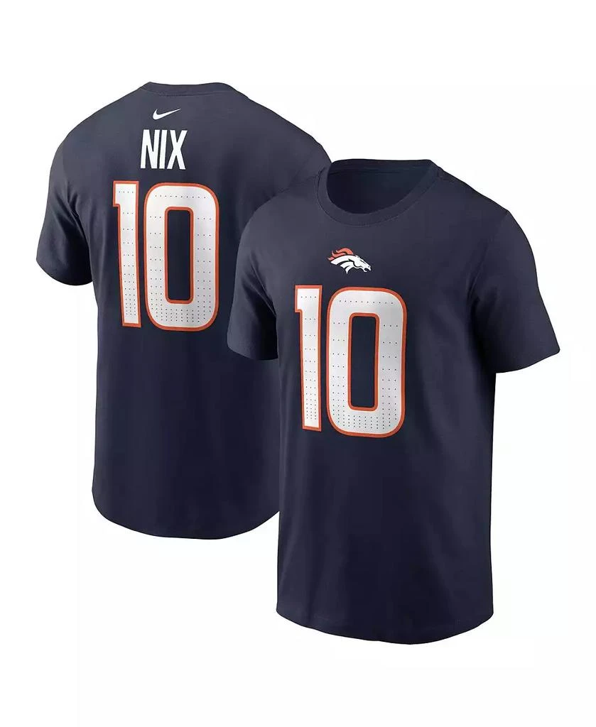 NIKE Men's Bo Nix Navy Denver Broncos 2024 NFL Draft Player Name Number T-Shirt 1
