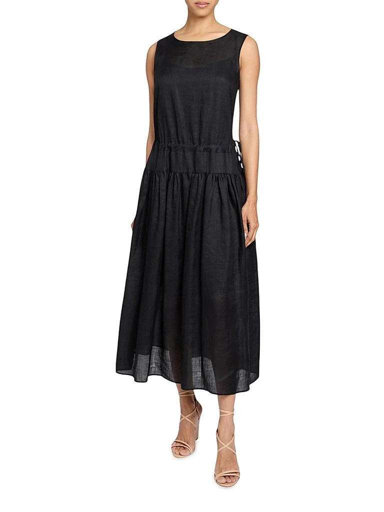 Santorelli Dropped-Waist Midi-Dress 3