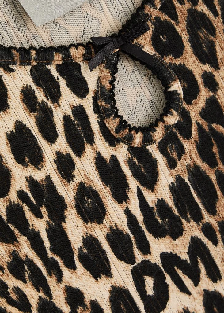 DAMSON MADDER Marnie leopard-print cotton-blend T-shirt 5