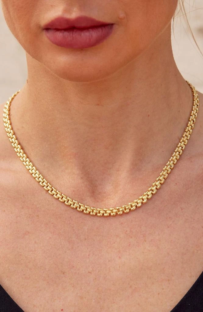 Savvy Cie Jewels 18K ITALIAN GOLD PLATED PANTHER LINK NECKLACE 2