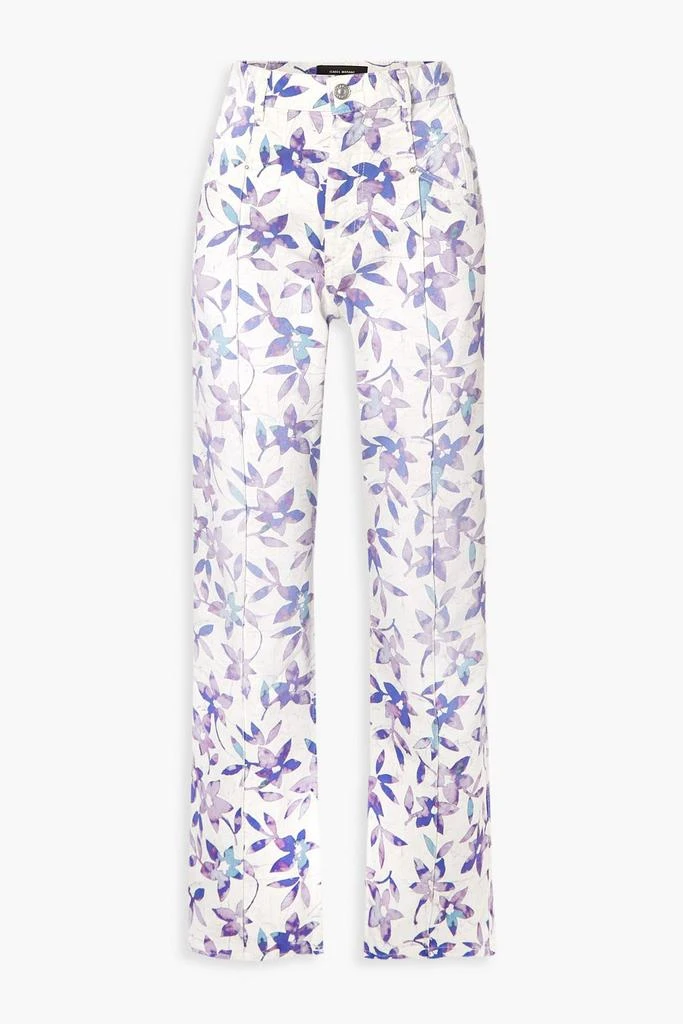 Isabel Marant Nadege floral-print high-rise straight-leg jeans 1