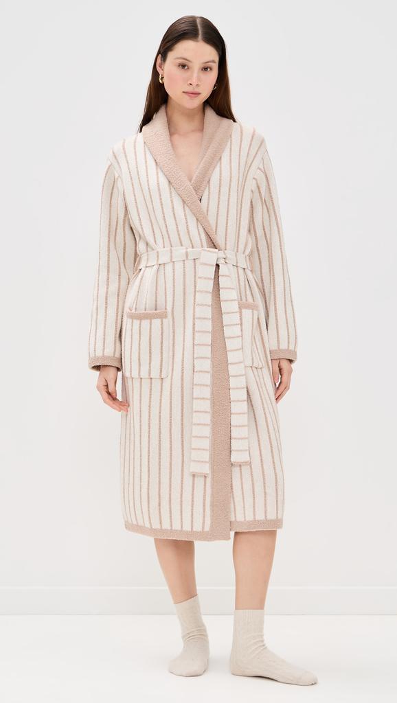 Barefoot Dreams CozyChic Cotton Pinstripe Robe