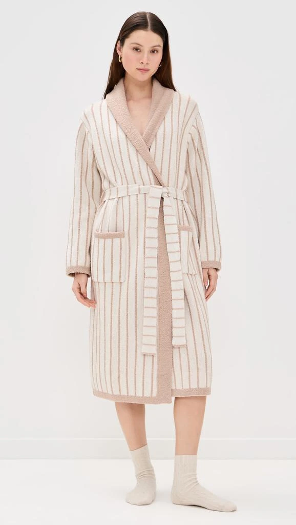 Barefoot Dreams CozyChic Cotton Pinstripe Robe 1