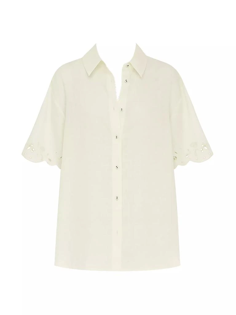 Peony Memoir Linen Cover-Up Shirt 1