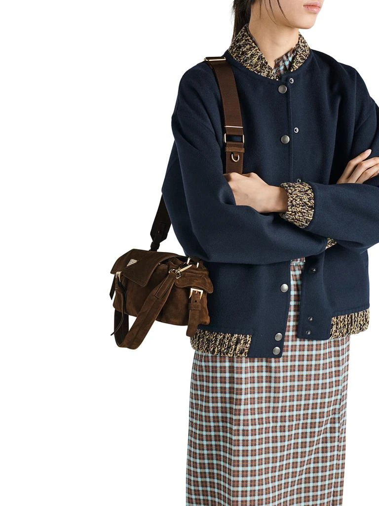 Prada EXPLORE MEDIUM SUEDE SHOULDER BAG 3