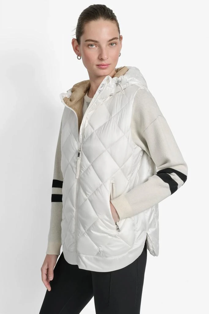 DKNY QUILTED HOODED VEST 6