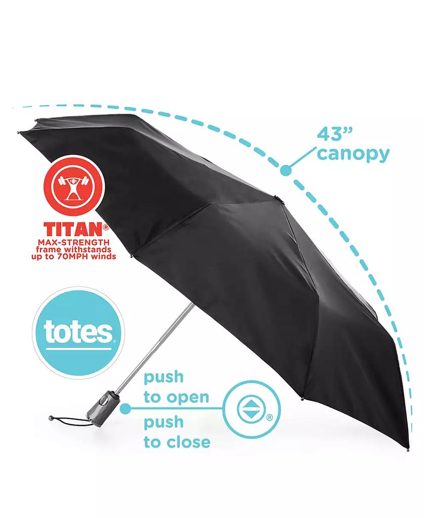 Totes Titan® Auto Open Close Umbrella with NeverWet®