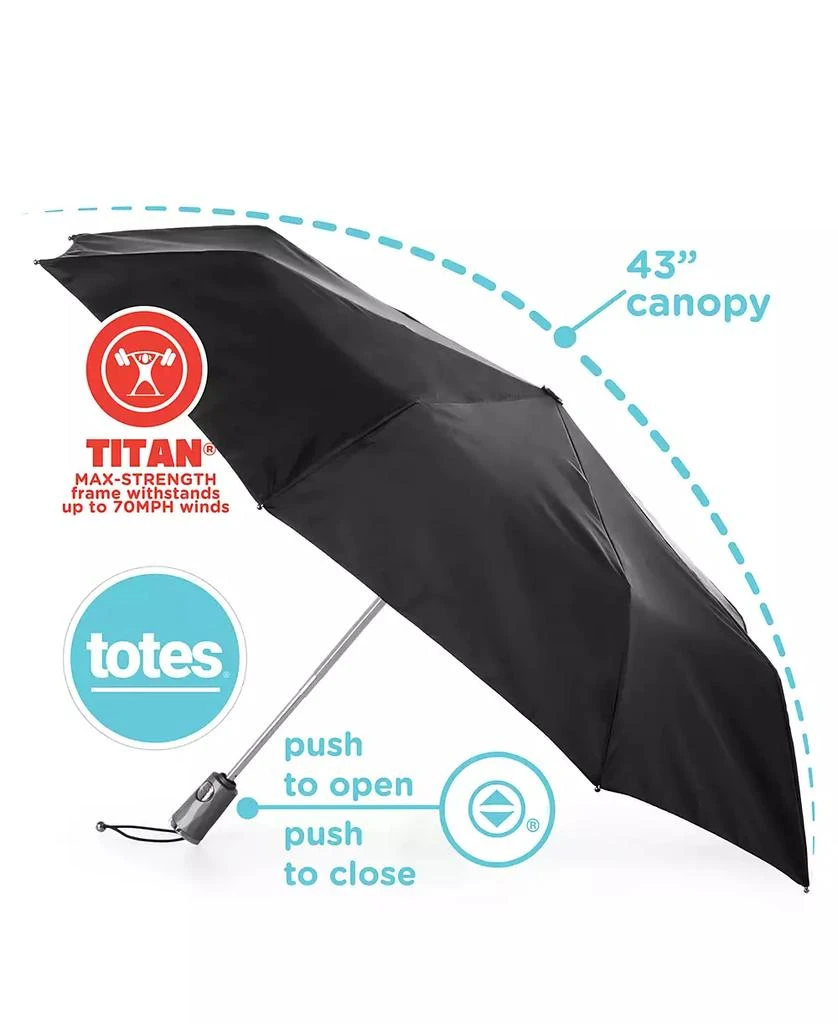 Totes Titan® Auto Open Close Umbrella with NeverWet® 2