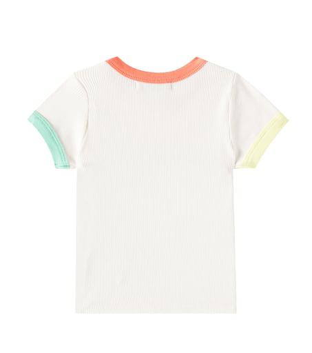 BOBO CHOSES Baby logo ribbed-knit cotton-blend T-shirt