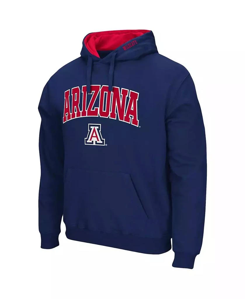 Colosseum Men's Navy Arizona Wildcats Arch Logo 3.0 Pullover Hoodie 2