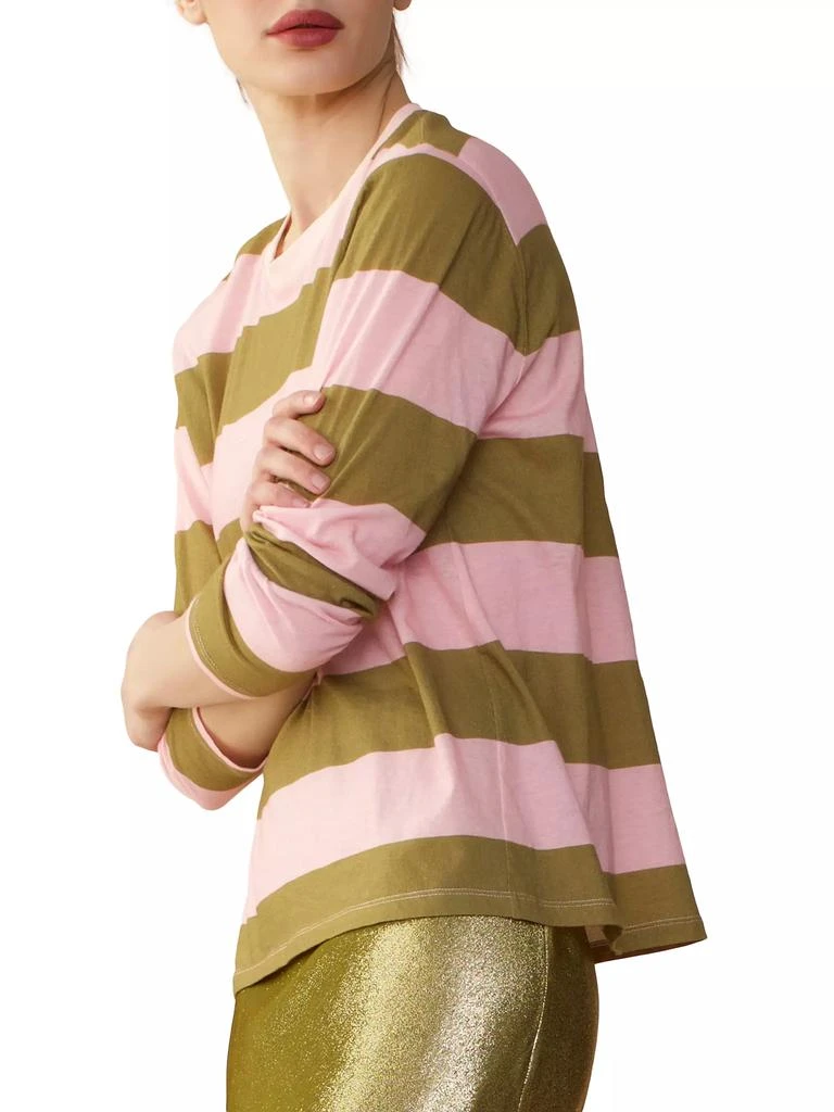 Cynthia Rowley Striped Cotton Long-Sleeve Shirt 3