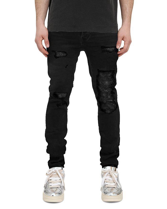 Purple Brand P001 wax-effect skinny jeans - men - - - Black