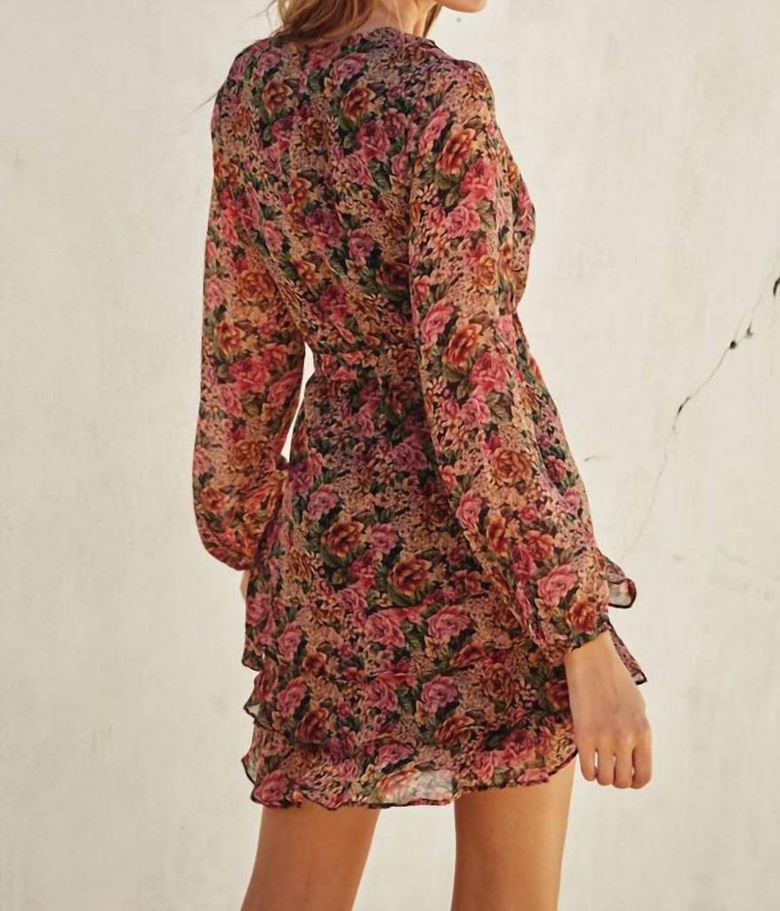 Dress Forum Dress Forum - Vintage Ruffled Surplice Mini Dress