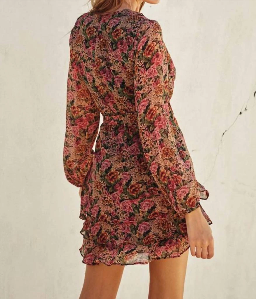 Dress Forum Dress Forum - Vintage Ruffled Surplice Mini Dress 2
