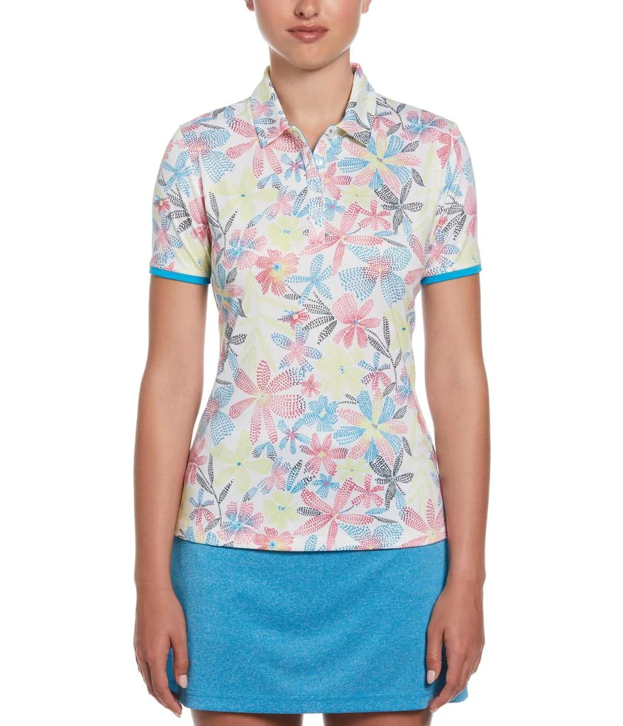 Callaway Chevron Floral Short Sleeve Polo 1