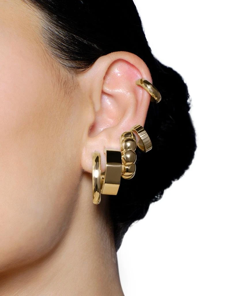 LANA Jewelry 14K Yellow Gold Faceted Disco Small Hoop Earrings 2