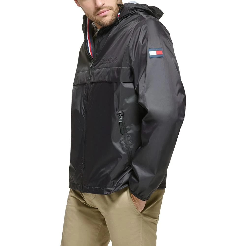 Tommy Hilfiger Men's Stretch Hooded Zip-Front Rain Jacket 3