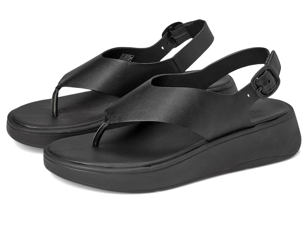 FitFlop F-Mode Leather Flatform Back-Strap Toe/Post Sandals 1