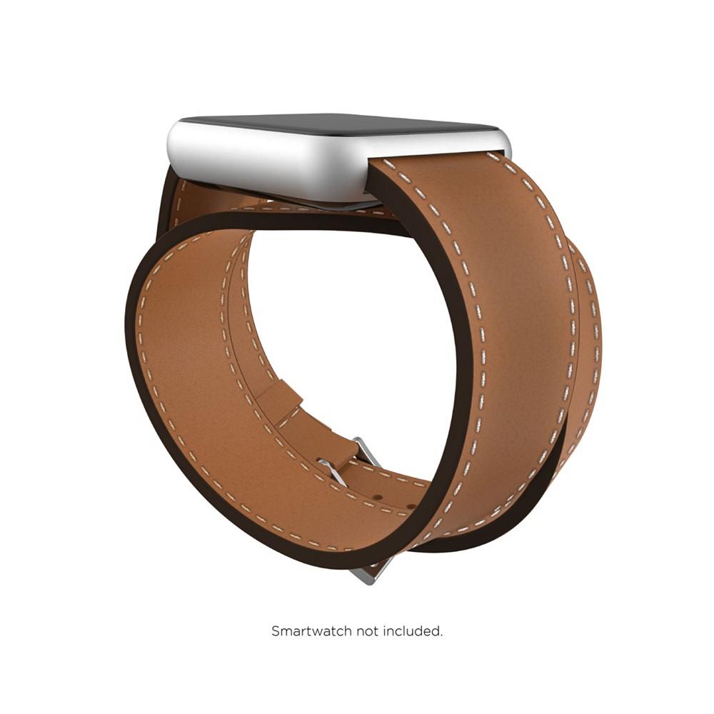 iTouch Unisex Air 4 Brown Leather Double Wrap Strap