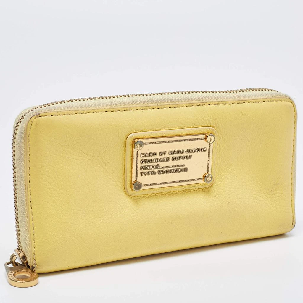 Marc Jacobs Marc by Marc Jacobs Yellow Leather Classic Q Zip Around Wallet 4
