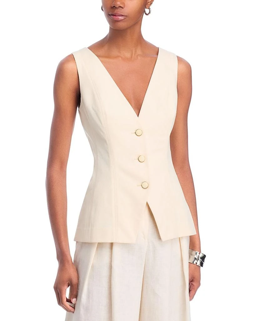 VERONICA BEARD Avalina Sleeveless V Neck Vest 1