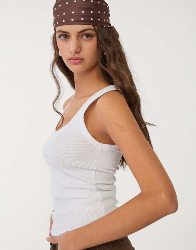 Stradivarius Stradivarius strappy top in white