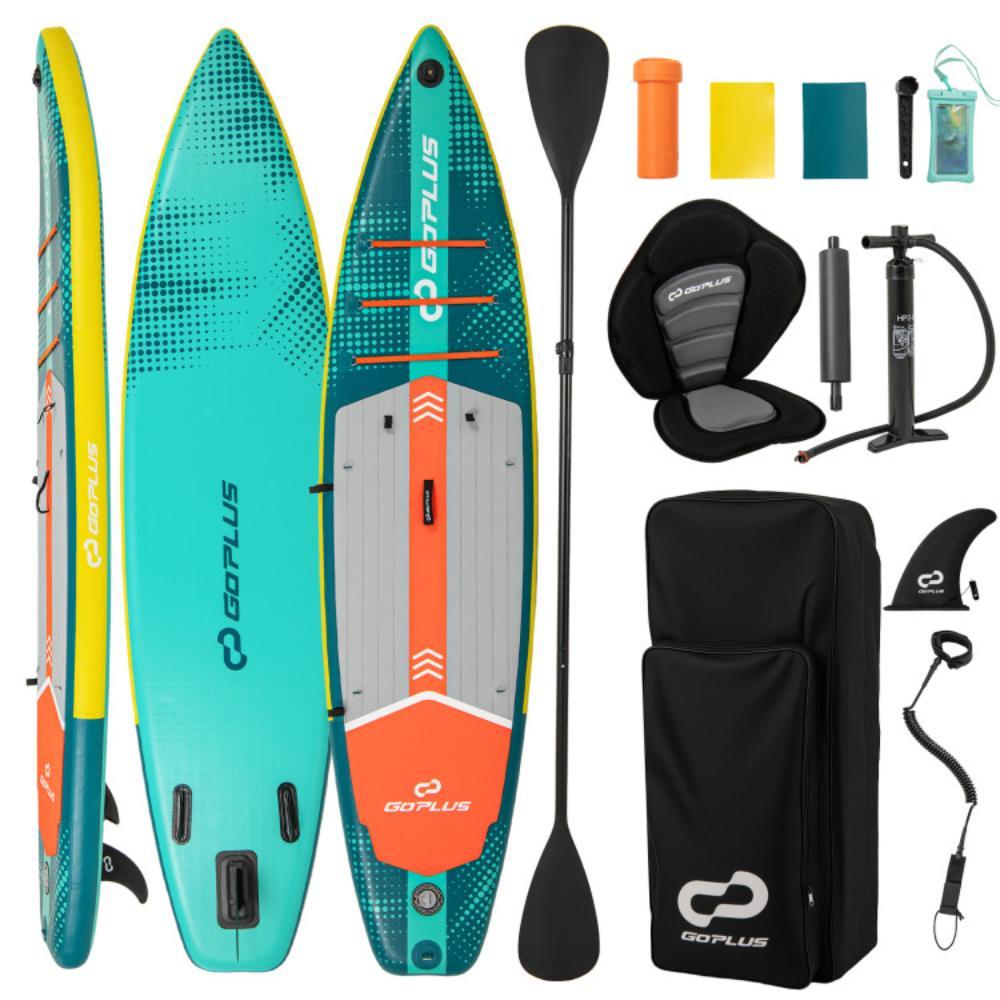 Hivvago 11 Feet Inflatable Stand Up Paddle Board with Kayak Seat for Adults-L