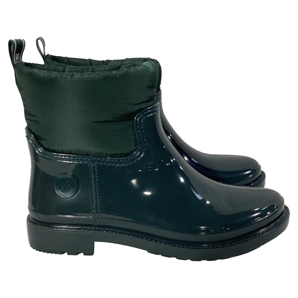 Michael Kors Blakely Logo Tape Rain Boots in Racing Green PVC and Nylon 1