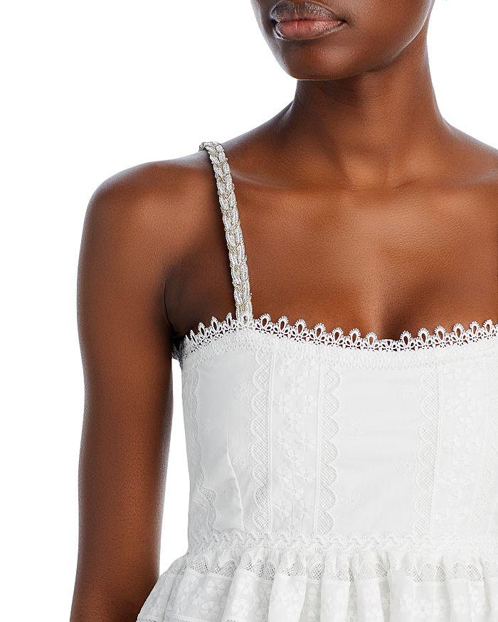 Waimari Canela Embroidered Lace Mini Dress