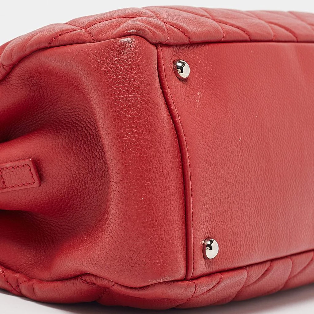 Chanel Chanel Red Quilted Caviar Leather Shopper Tote 15