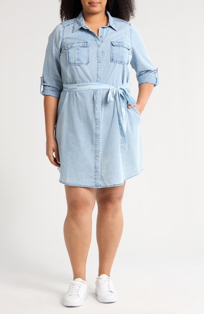 DR2 by Daniel Rainn Long Sleeve Utility Shirtdress