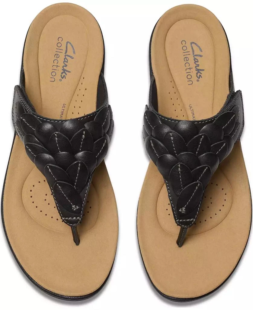 Clarks Collection Women's Laurieann Palm Flip-Flop Sandals 7