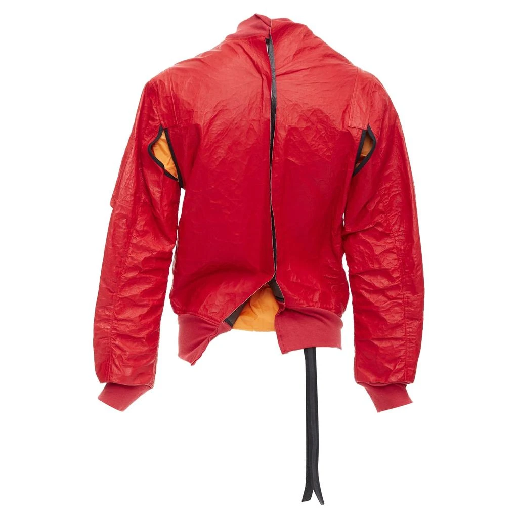Unravel Project Unravelproject leather tyvek nylon lined bomber jacket 6
