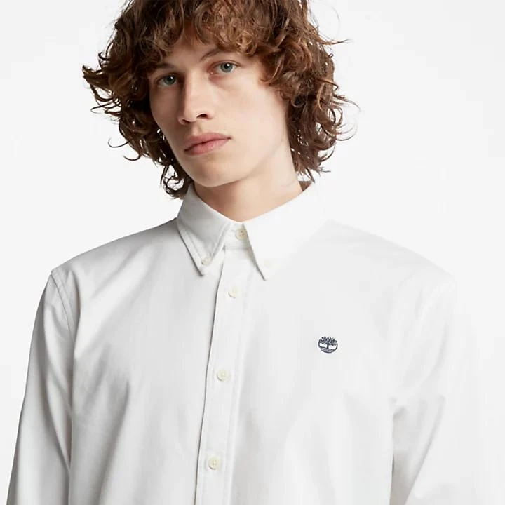 Timberland Pleasant River Long-sleeved Oxford Shirt for Men in White 5