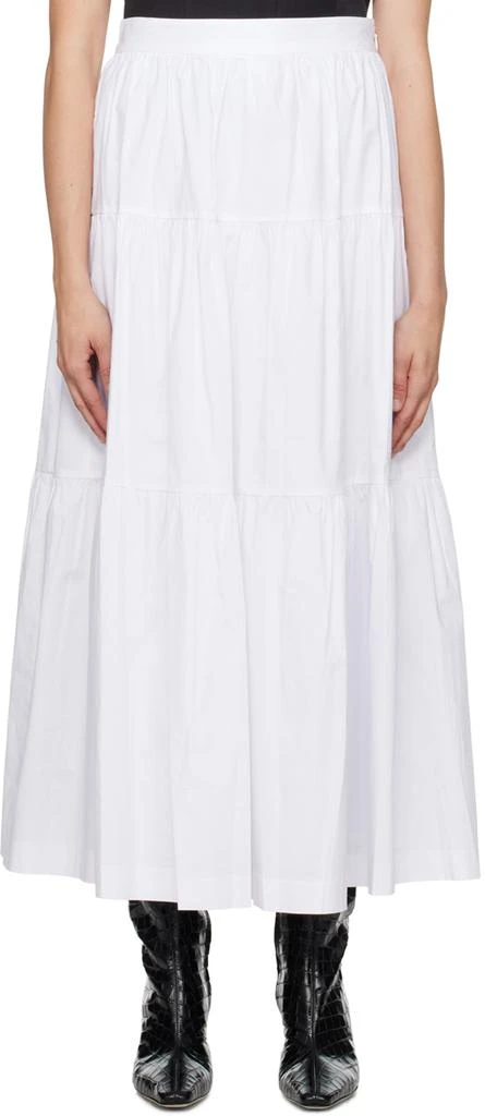 Staud White Sea Midi Skirt 1