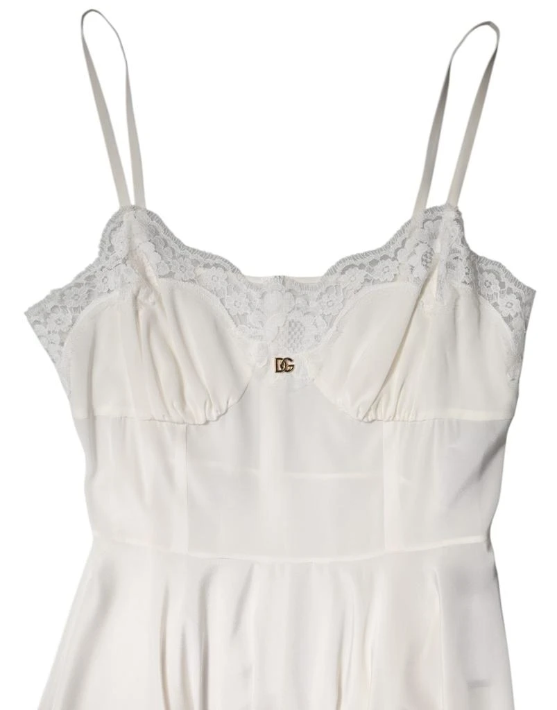 Shop Dolce & Gabbana White Lace Gold DG Logo Silk Dress Sleepwear on Sale  at BeyondStyle  Get 49% Off Dolce & Gabbana White Lace Gold DG Logo Silk  Dress Sleepwear with