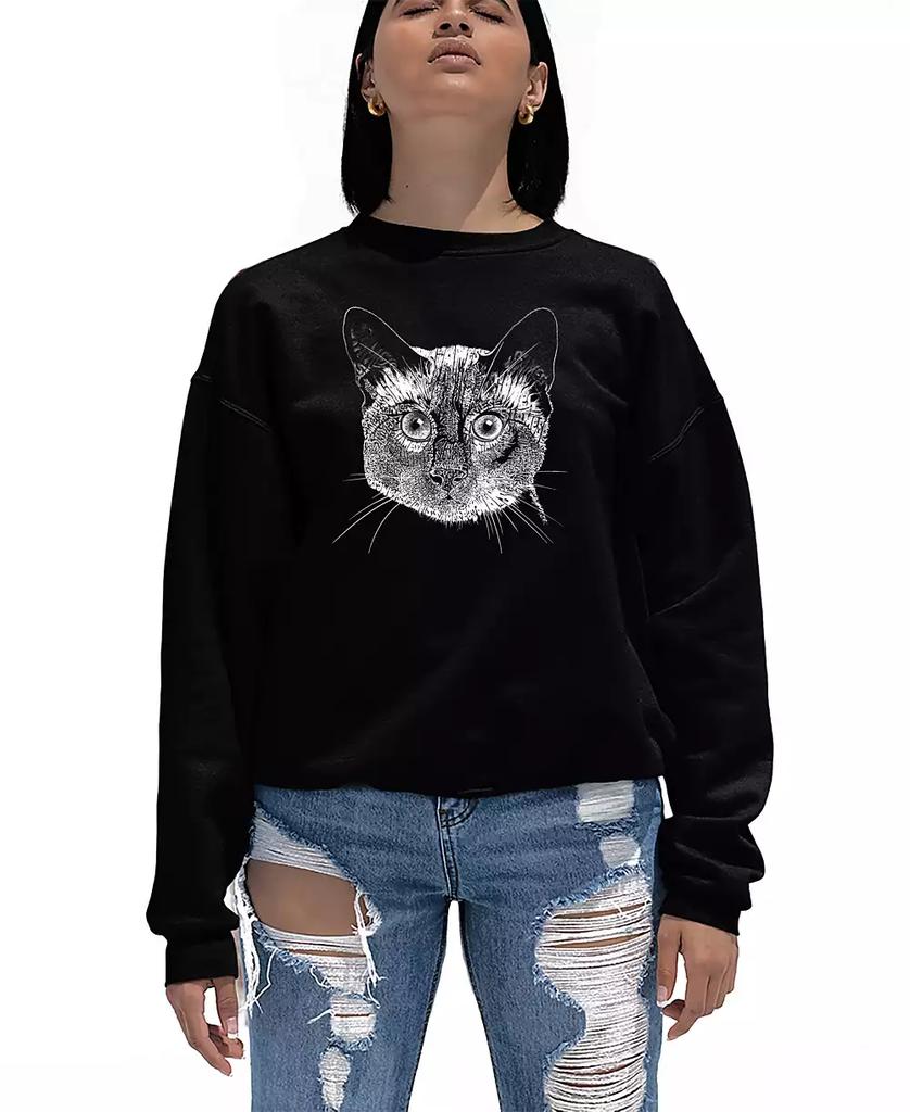 売れ筋商品|||エルエーポップアート カットソー トップス レディース Women's Crewneck Word Art Script Love Heart Sweatshirt Top Black Script Heart - Women's Word Art Crewneck Sweatshirt – LA Pop Art
