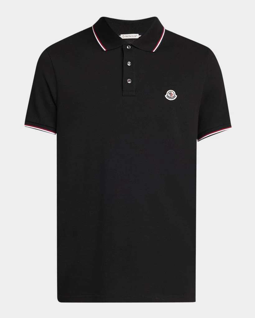 Moncler Men's Striped-Trim Polo Shirt 1