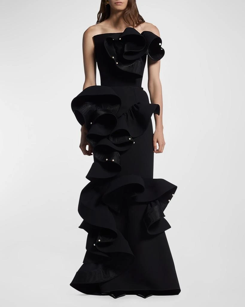 Maticevski Indulgence Ruffle Strapless Gown 2