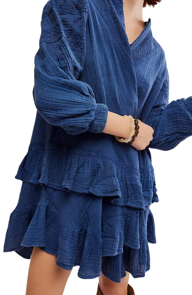 Free People Sachi Long Sleeve Ruffle Minidress 4