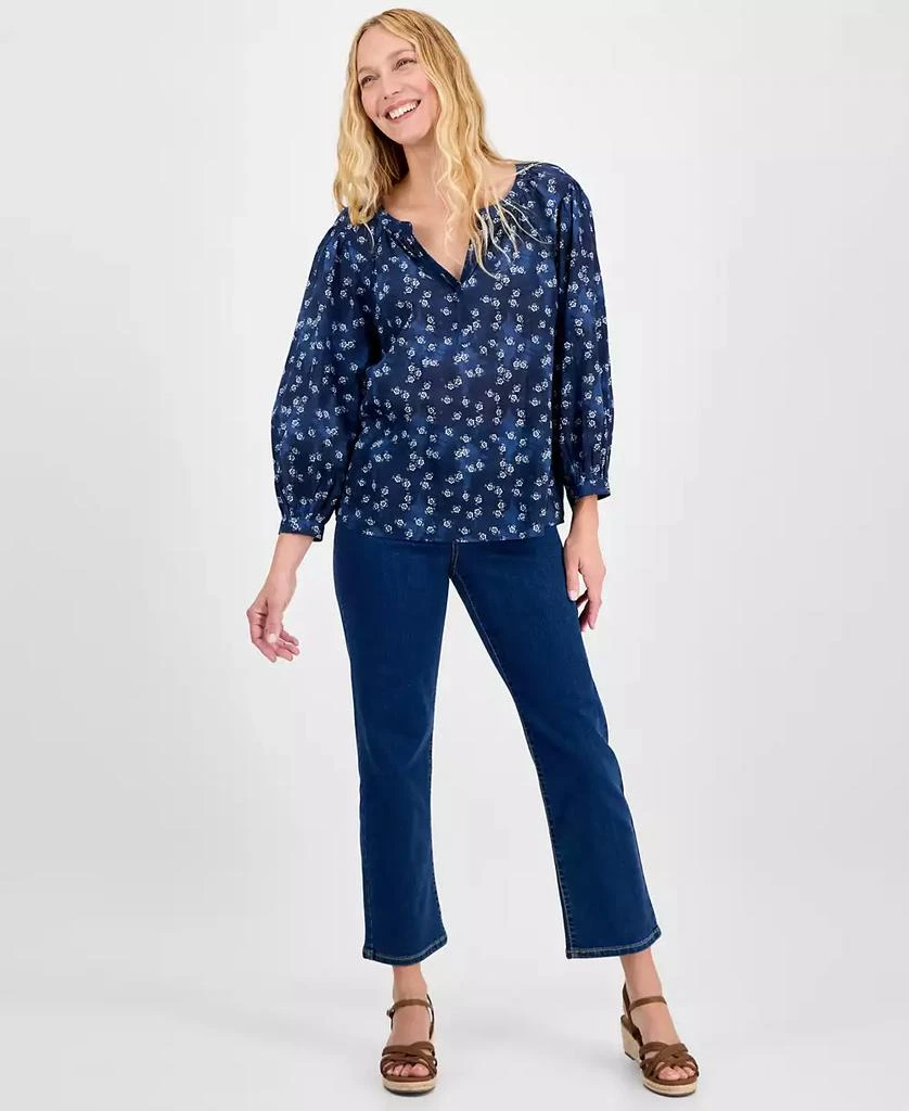 Style & Co Women's Printed 3/4 Sleeve Split-Neck Blouse, Exclusively at Macy's 2