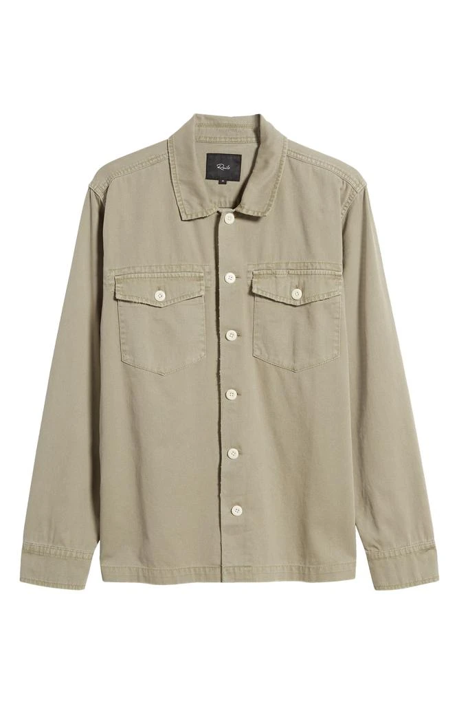 Rails Garment Washed Cotton Button-Up Military Shirt 3