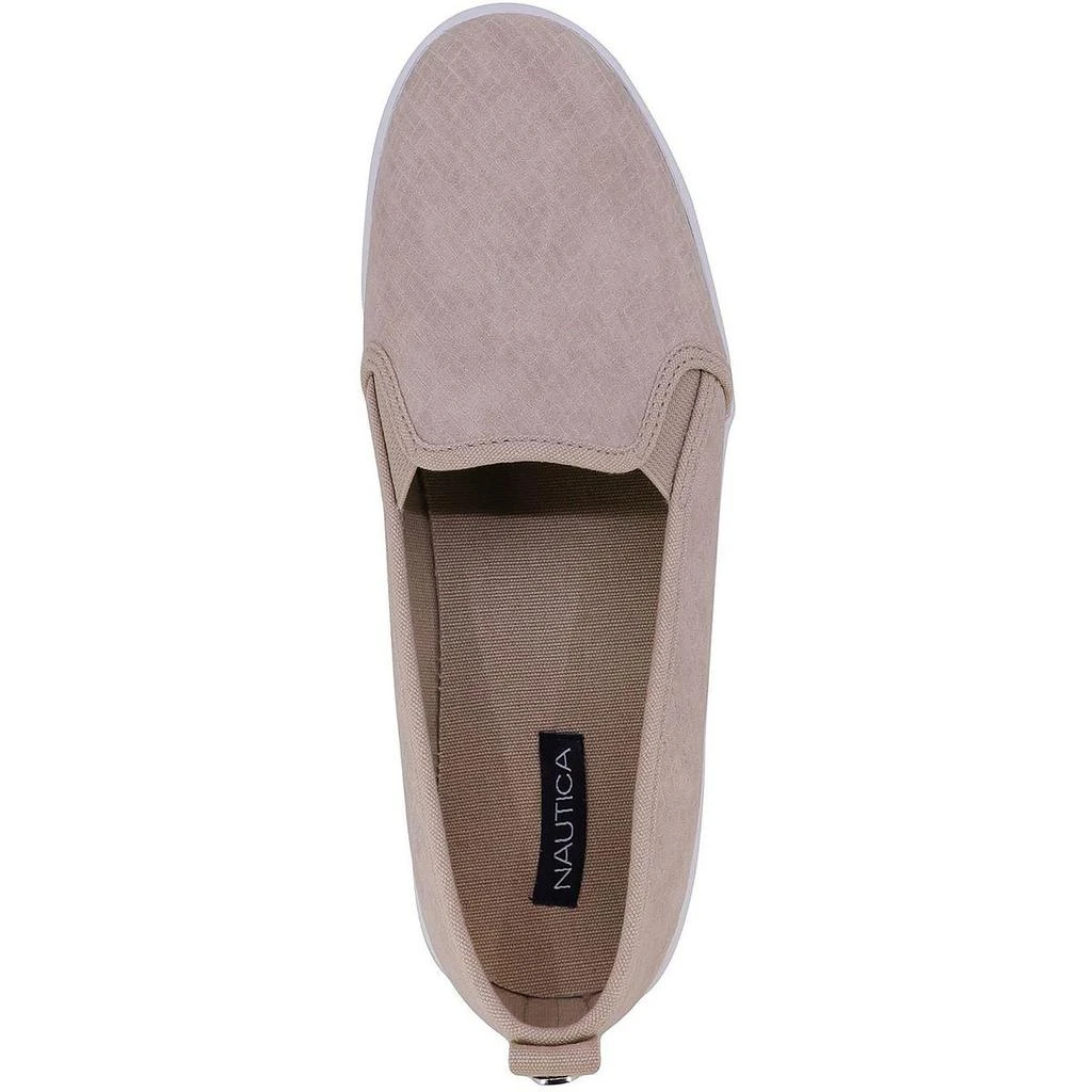 Nautica Sunchaser Womens Faux Leather Low-Top Slip-On Sneakers 3