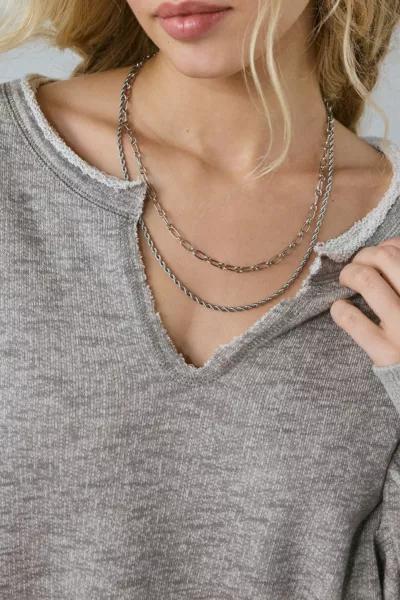 Out From Under Out From Under Break It Up Notch V-Neck Pullover