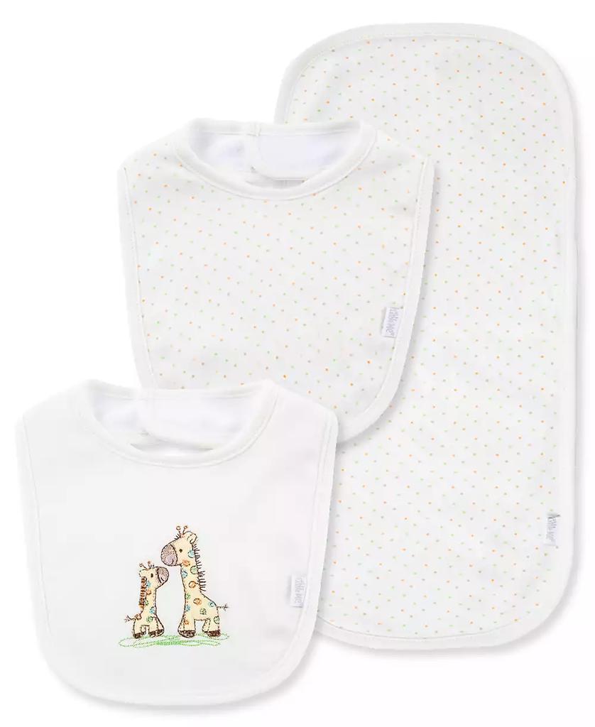 Little Me Baby Boys and Baby Girls Giraffe Bibs and Burp Cloth