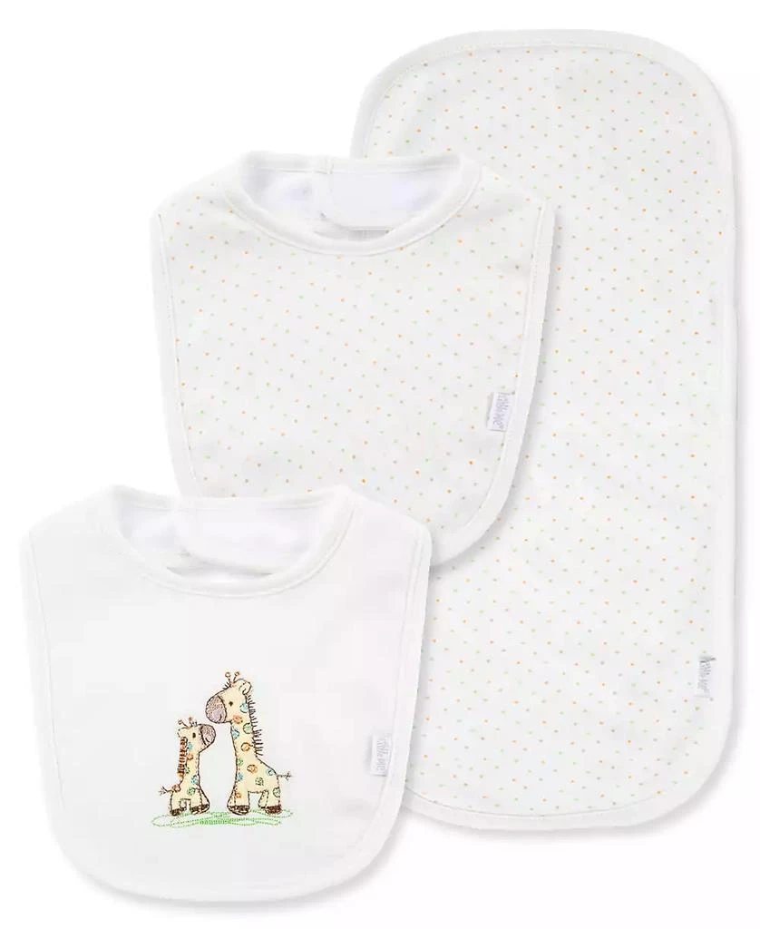 Little Me Baby Boys and Baby Girls Giraffe Bibs and Burp Cloth 1