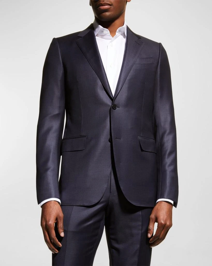 Zegna Men's Wool Tic-Weave Suit 3
