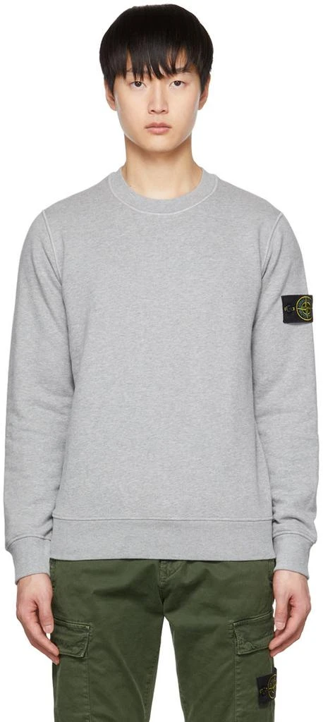 Stone Island Gray Patch Sweatshirt 1
