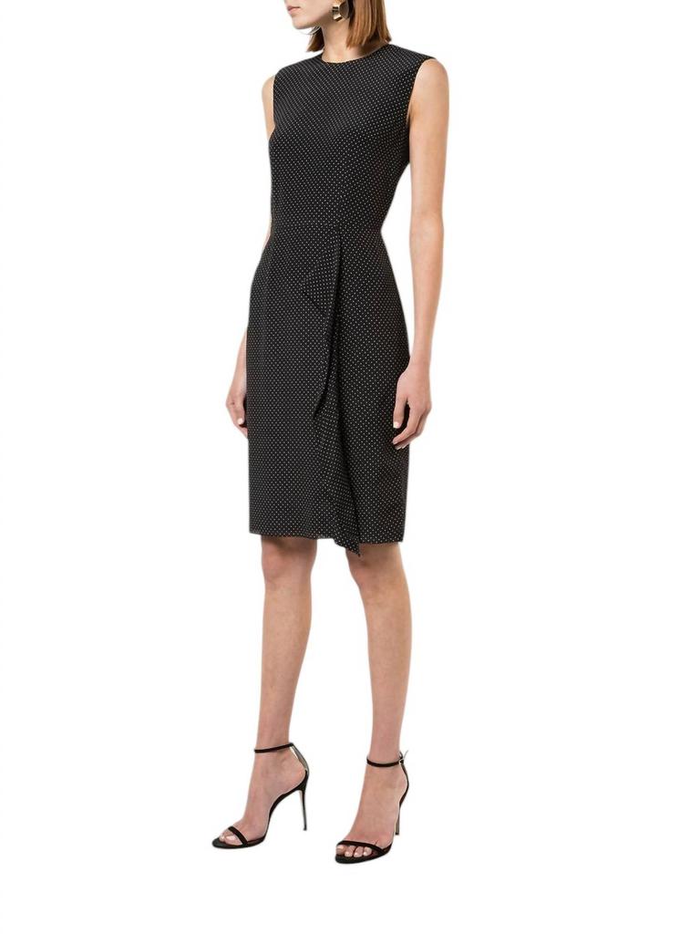 Paule Ka Paule Ka - Dotted Cascade Ruffle Sheath Dress