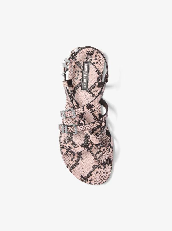 Michael Kors Darrington Snake Embossed Leather Sandal 3